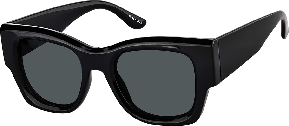 Angle view of Square Sunglasses T01952112 in Black