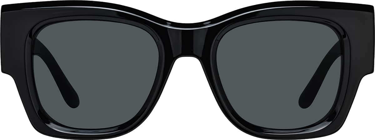 Front view of Square Sunglasses T01952112 in Black