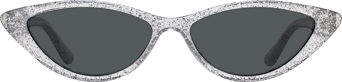 Front view of Cat-Eye Sunglasses T01961112 in Silver