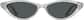 Front view of Cat-Eye Sunglasses T01961112 in Silver thumbnail
