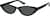 Angle view of Cat-Eye Sunglasses T01962112 in Black thumbnail