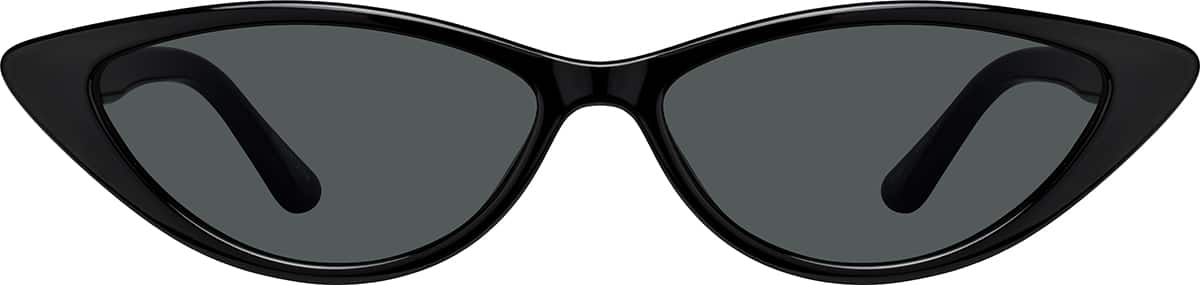 Front view of Cat-Eye Sunglasses T01962112 in Black