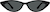 Front view of Cat-Eye Sunglasses T01962112 in Black thumbnail