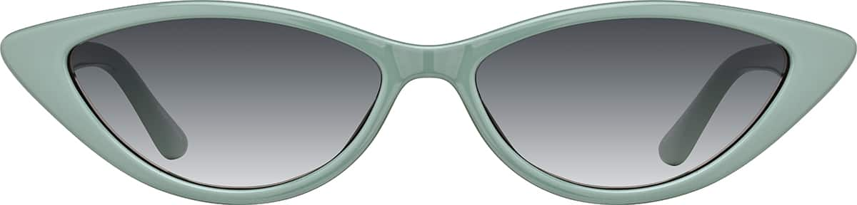 Front view of Cat-Eye Sunglasses T01962412 in Green