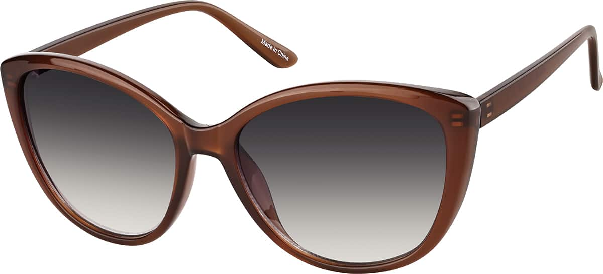 Angle view of Cat-Eye Sunglasses T01971515 in Brown