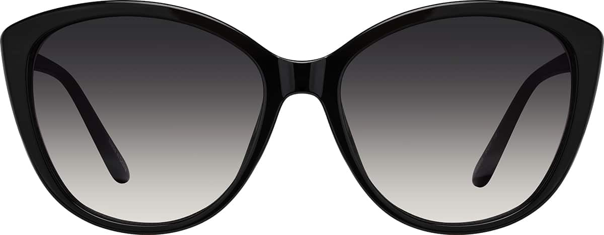 Front view of Cat-Eye Sunglasses T01972115 in Black