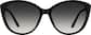Front view of Cat-Eye Sunglasses T01972115 in Black thumbnail
