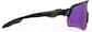 Side view of Wrap-Around Shield Sunglasses T02051224 in Black with Iredescent Mirror thumbnail