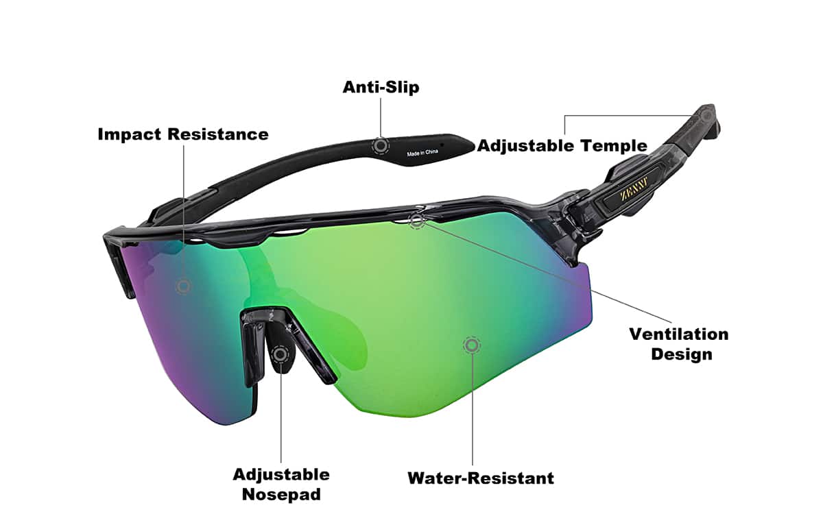 Image of Wrap-Around Shield Sunglasses