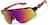 Angle view of Wrap-Around Shield Sunglasses T02052118 in Black with Flame Mirror thumbnail