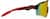 Side view of Wrap-Around Shield Sunglasses T02052118 in Black with Flame Mirror thumbnail