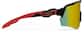 Side view of Wrap-Around Shield Sunglasses T02052118 in Black with Flame Mirror thumbnail