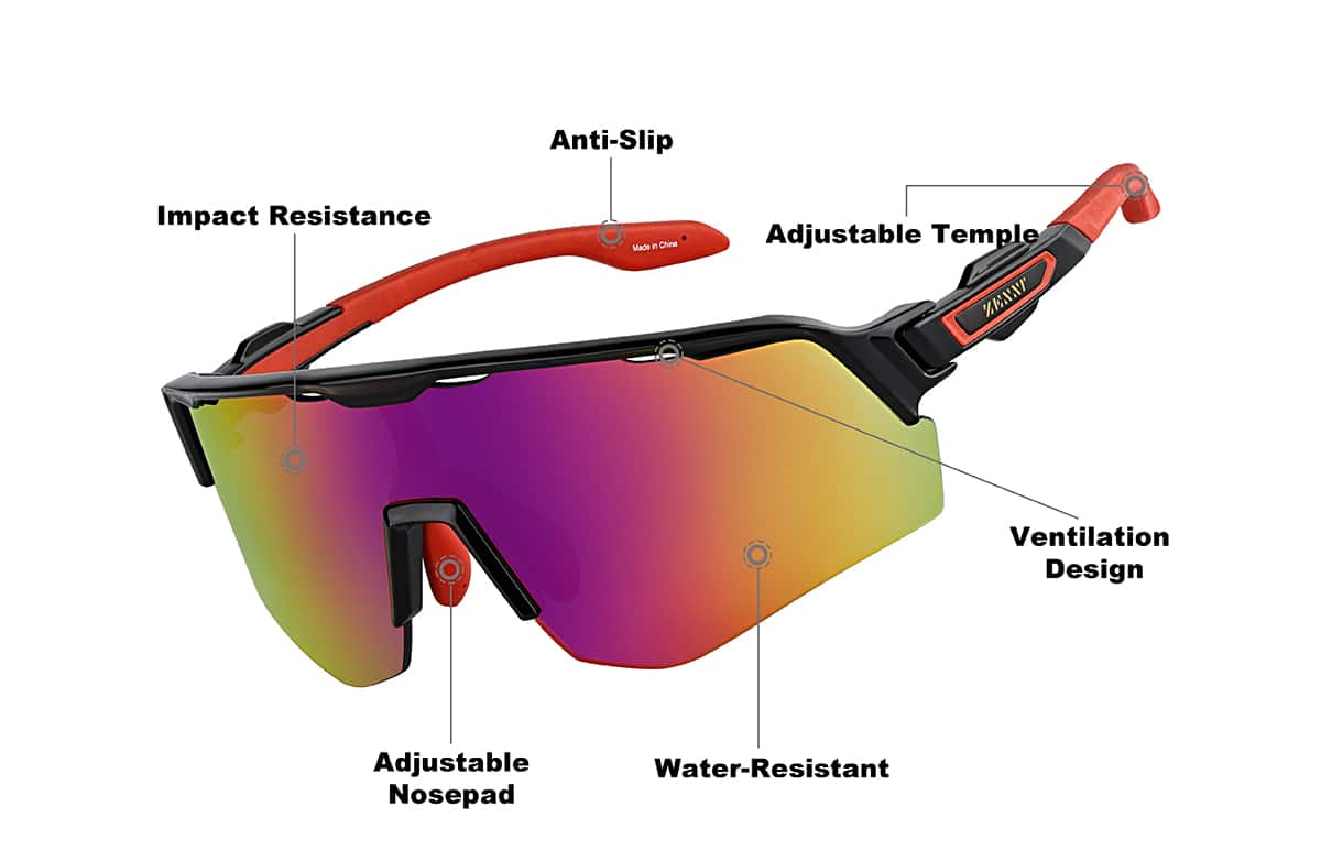 Image of Wrap-Around Shield Sunglasses