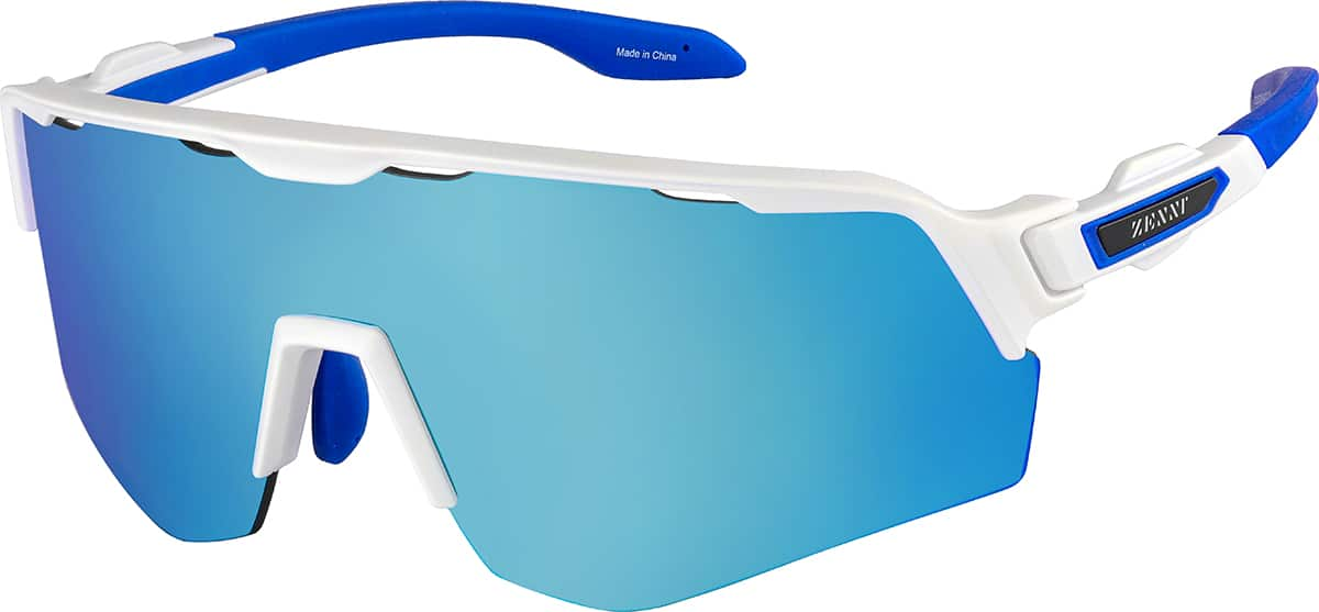 Angle view of Sport Polarized Sunglasses T02053016 in White