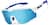 Angle view of Wrap-Around Shield Sunglasses T02053016 in White with Sky Blue Mirror thumbnail