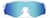 Front view of Wrap-Around Shield Sunglasses T02053016 in White with Sky Blue Mirror thumbnail