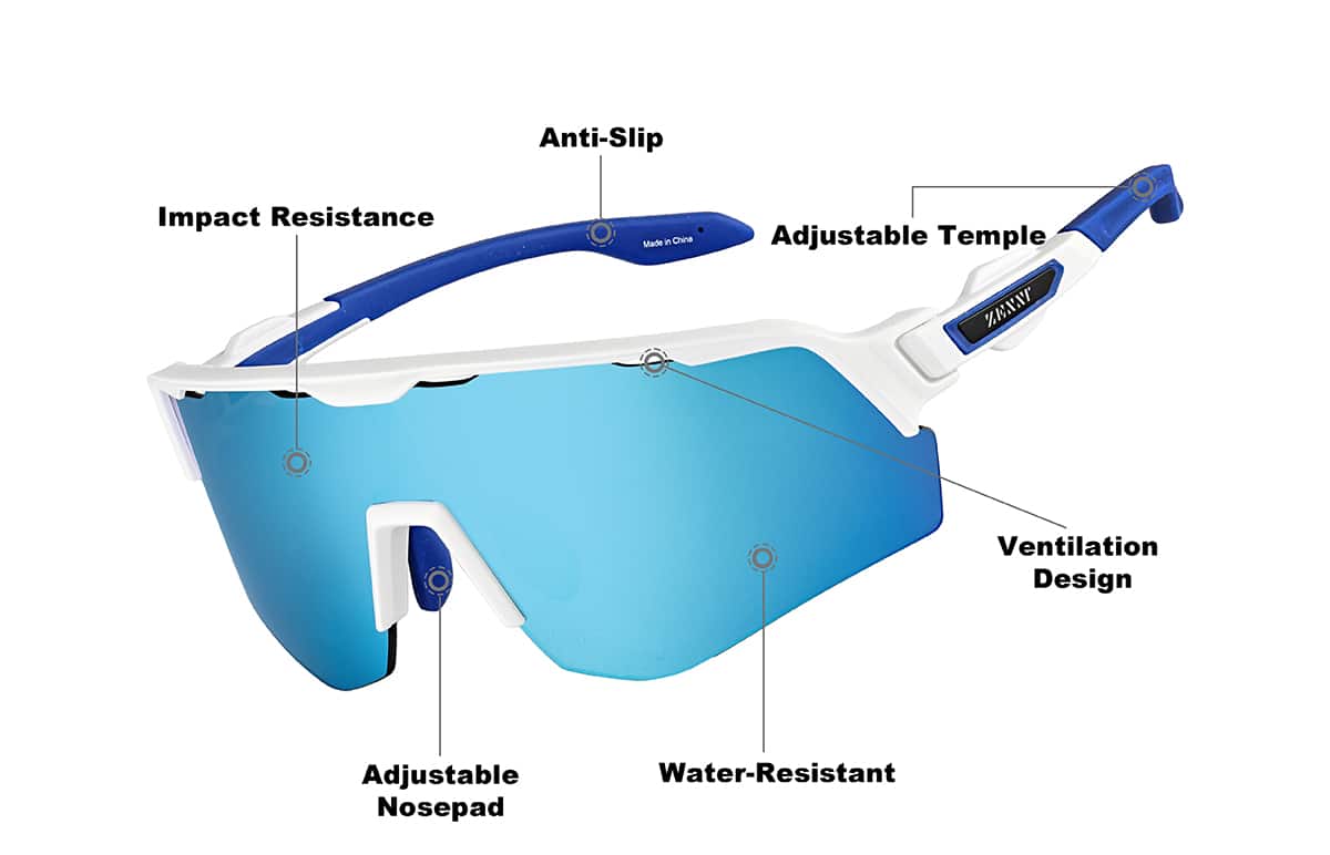 Image of Wrap-Around Shield Sunglasses