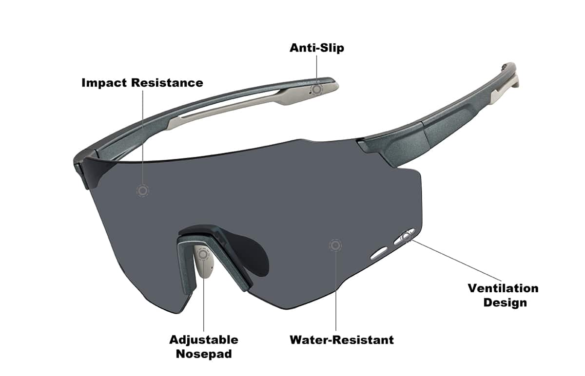 Image of Wrap-Around Shield Sunglasses