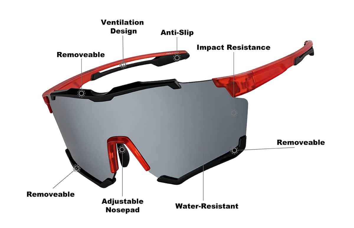 Image of Wrap-Around Shield Sunglasses