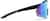 Side view of Wrap-Around Shield Sunglasses T02062116 in Black with Sky Blue  Mirror thumbnail