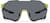Front view of Wrap-Around Shield Sunglasses T02062212 in Chartreuse with Gray Lens thumbnail