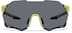 Wrap-Around Shield Sunglasses T02062212 in Chartreuse with Gray Lens
