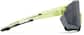 Side view of Wrap-Around Shield Sunglasses T02062212 in Chartreuse with Gray Lens thumbnail