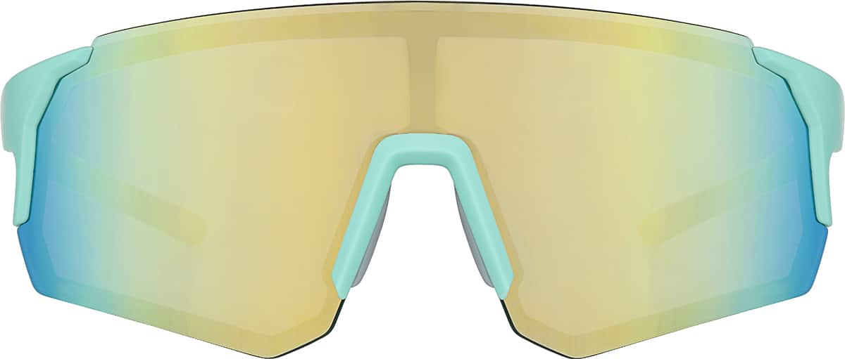 Front view of Sport Polarized Sunglasses T02071619 in Green