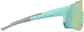 Side view of Wrap-Around Sports Sunglasses T02071619 in Teal with Gold Mirror thumbnail