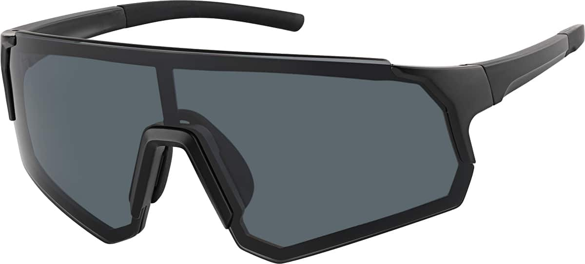 Angle view of Sport Polarized Sunglasses T02072112 in Black