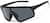 Angle view of Wrap-Around Sports Sunglasses T02072112 in Black with Gray Lenses thumbnail
