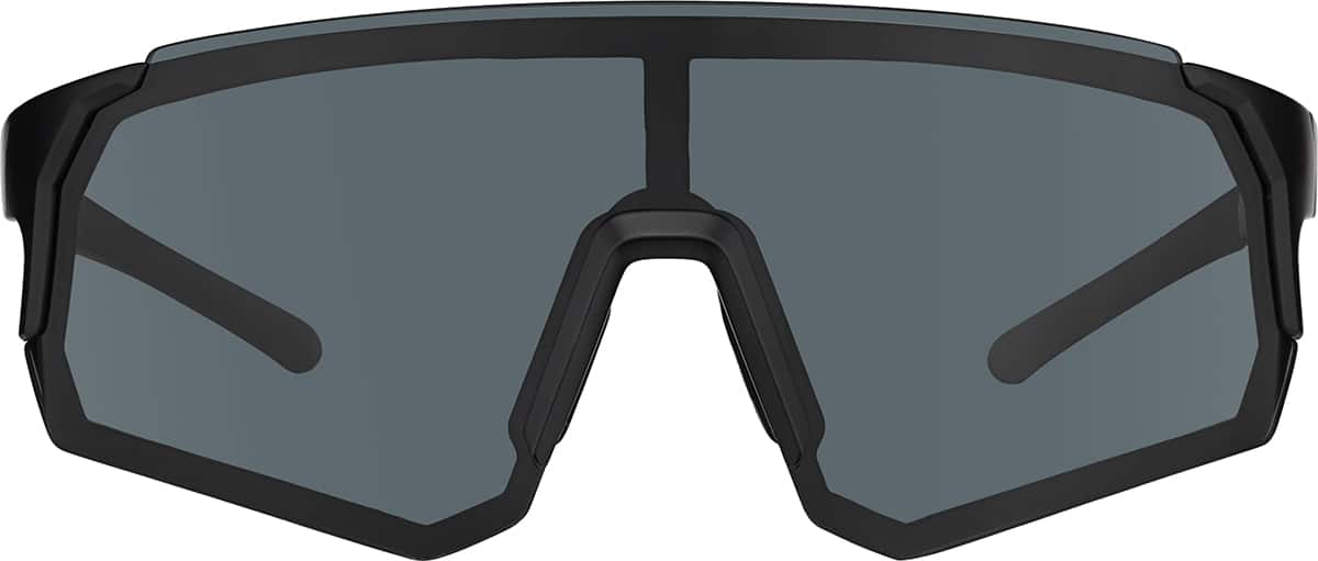 Front view of Sport Polarized Sunglasses T02072112 in Black