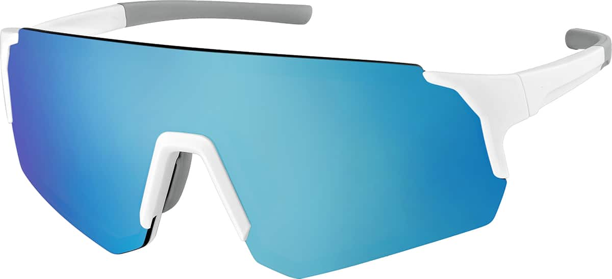 Angle view of Sport Polarized Sunglasses T02073016 in White