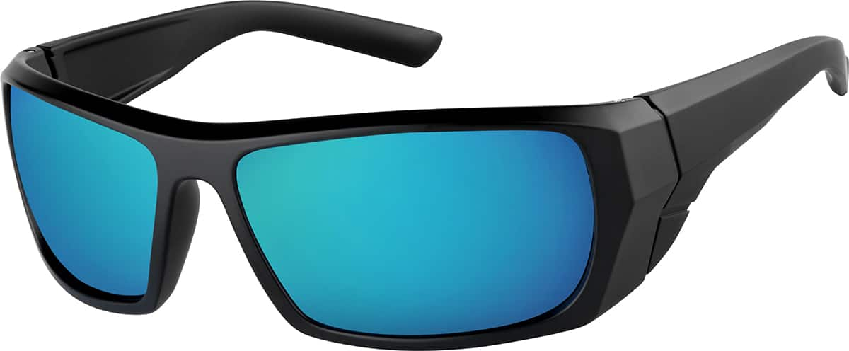 Angle view of Sport Polarized Sunglasses T02092116 in Black