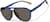 Angle view of Aviator Sports Sunglasses T02101615 in Blue with Gray Lenses thumbnail