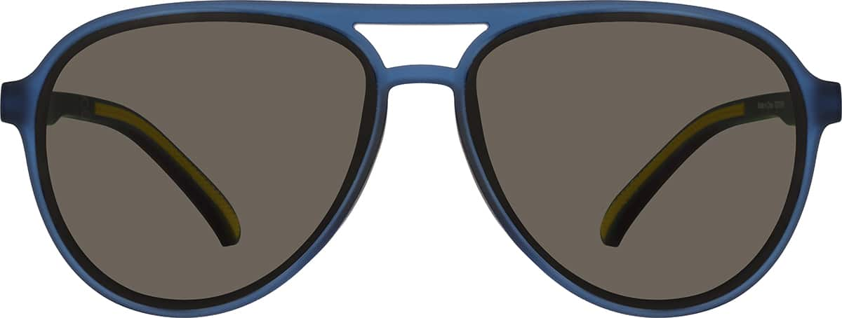 Front view of Sport Polarized Sunglasses T02101615 in Blue