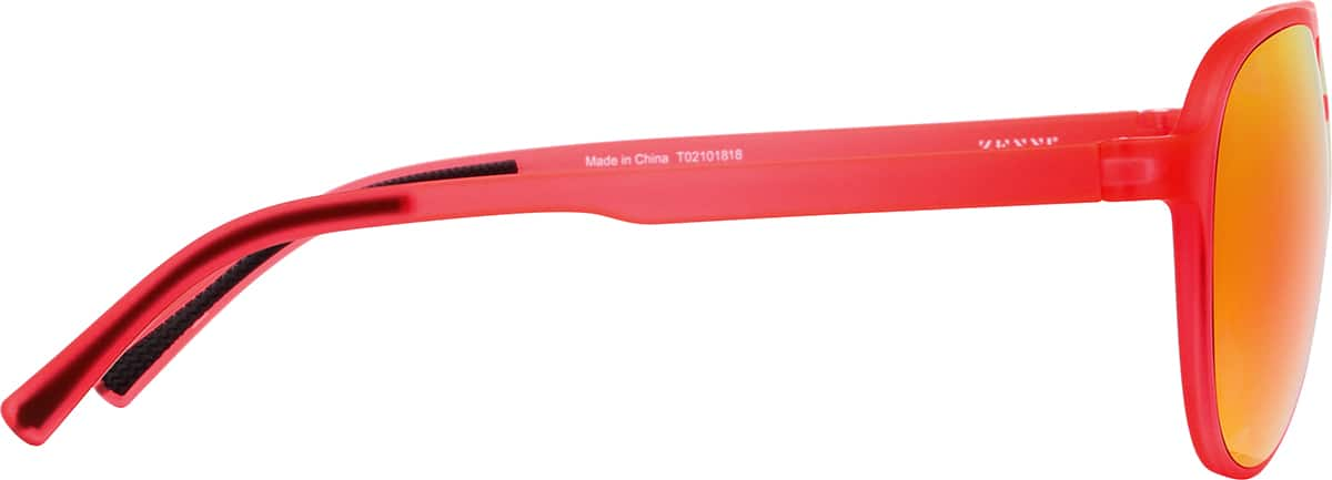 Side view of Sport Polarized Sunglasses T02101818 in Red