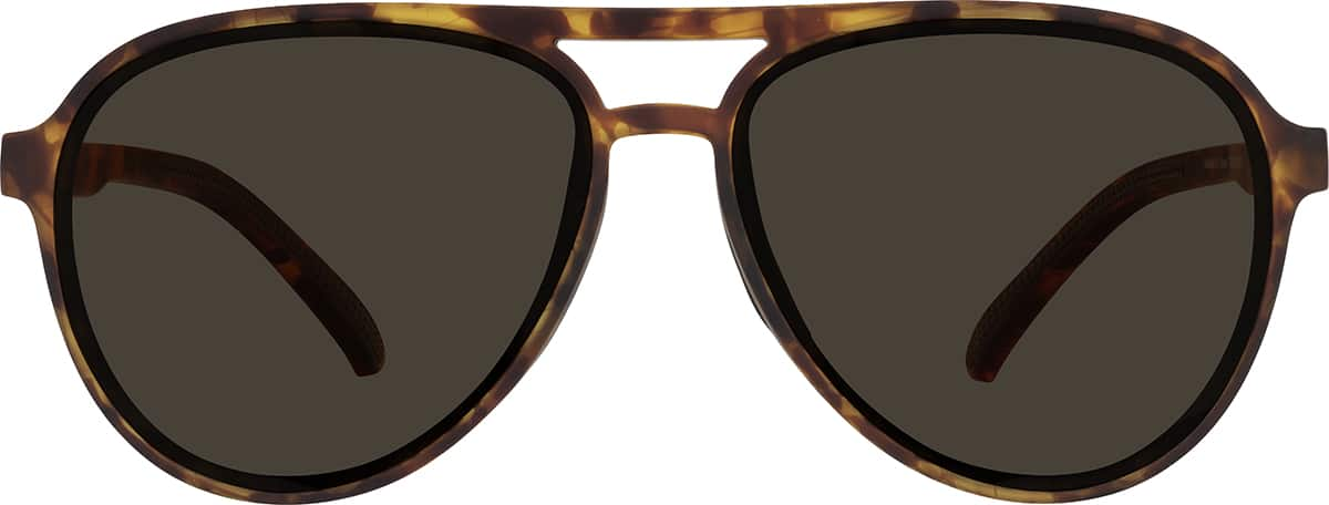 Front view of Sport Polarized Sunglasses T02102515 in Tortoiseshell