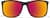 Front view of Square Sports Sunglasses T02112116 in Black with Flame Mirror thumbnail