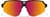 Front view of Wrap-Around Sports Sunglasses T02122118 in Black with Flame Mirror thumbnail