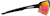 Side view of Wrap-Around Sports Sunglasses T02122118 in Black with Flame Mirror thumbnail