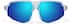 Wrap-Around Sports Sunglasses T02122316 in Clear with Blue Mirror