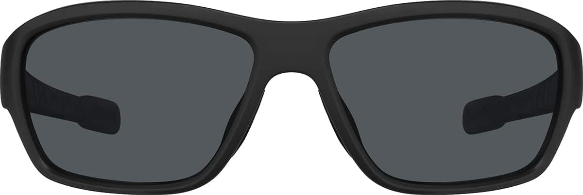 Front view of Rectangle Sunglasses T02132121 in Black