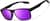 Angle view of Rectangle Sports Sunglasses T02152117 in Black with Purple Mirror thumbnail