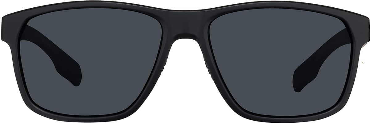 Front view of Rectangle Sunglasses T02152121 in Black