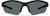 Front view of Half Rim Wrap-Around Sunglasses T02162112 in Black with Gray Lens thumbnail