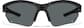 Front view of Half Rim Wrap-Around Sunglasses T02162112 in Black with Gray Lens thumbnail