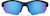 Front view of Half Rim Wrap-Around Sunglasses T02162116 in Black with Blue Mirror thumbnail