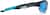 Side view of Half Rim Wrap-Around Sunglasses T02162116 in Black with Blue Mirror thumbnail