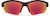 Front view of Half Rim Wrap-Around Sunglasses T02162142 in Black with Flame Red Mirror thumbnail